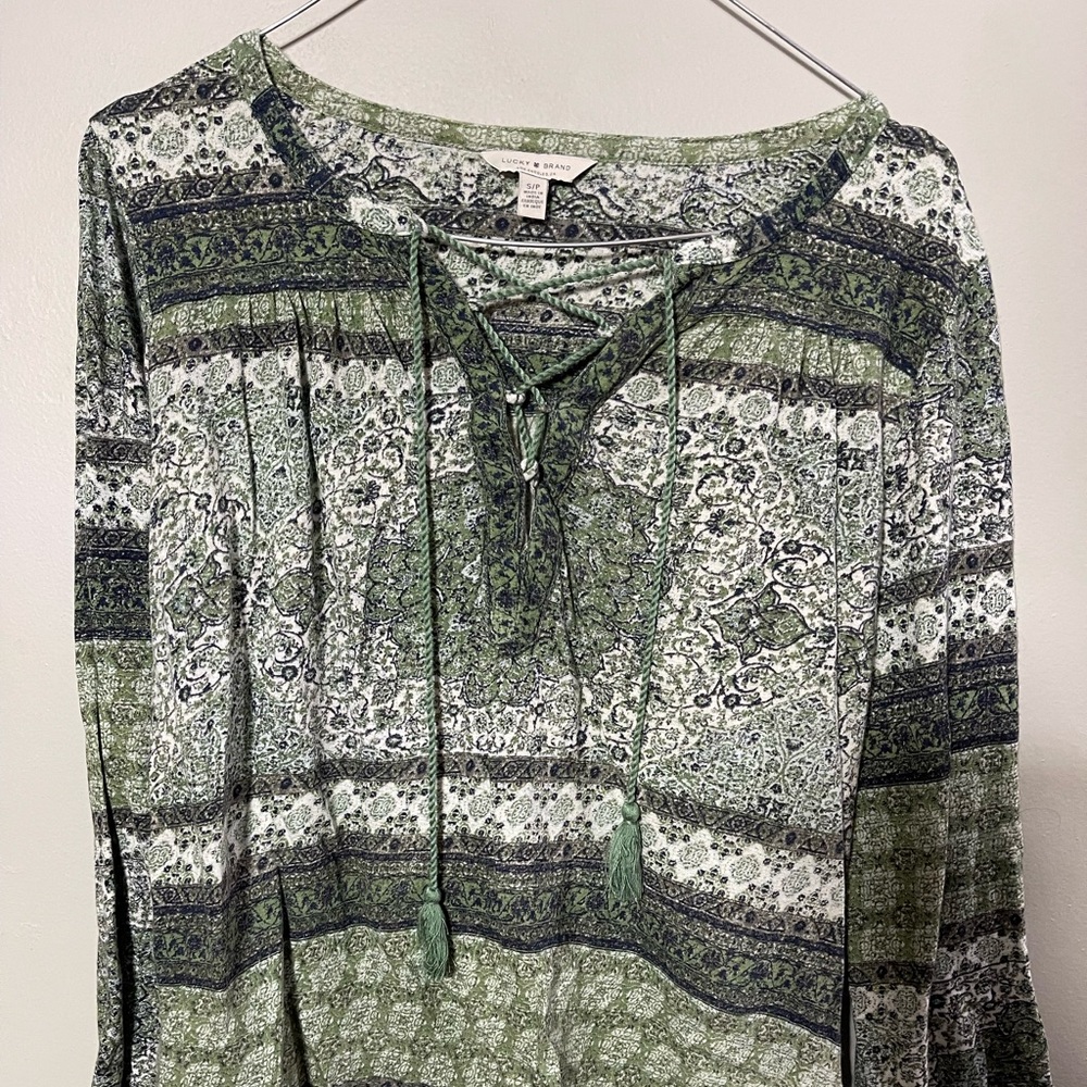 Small Boho Lucky Brand Loose Blouse